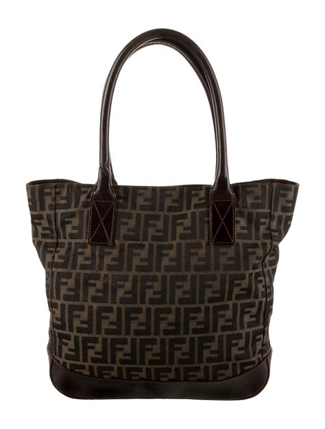 fendi roma canvas tote bag|fendi zucca shopper tote.